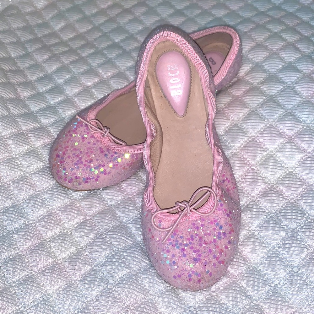 Girls Bloch pink sequin Ballet Flat